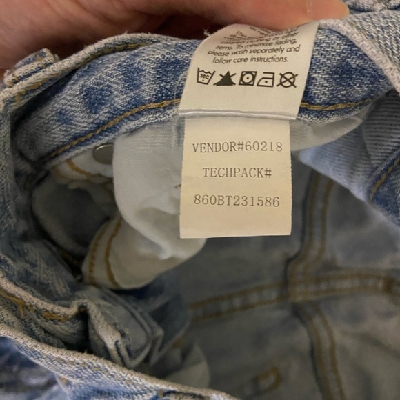 Pacsun Blue jeans Stretch High rise Bootcut Size 27 Raw Hem Faded - Picture 4 of 8